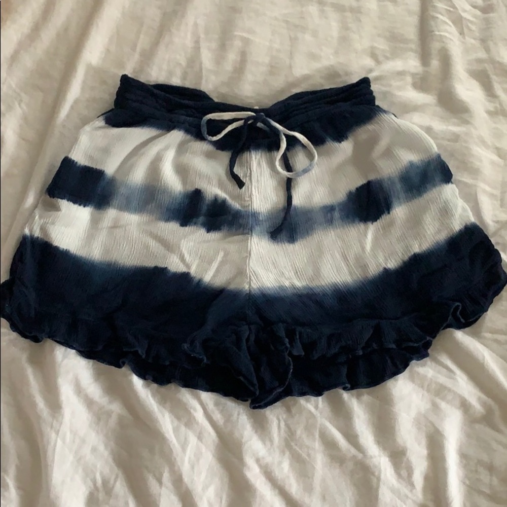 Hollister blue and white flowy shorts